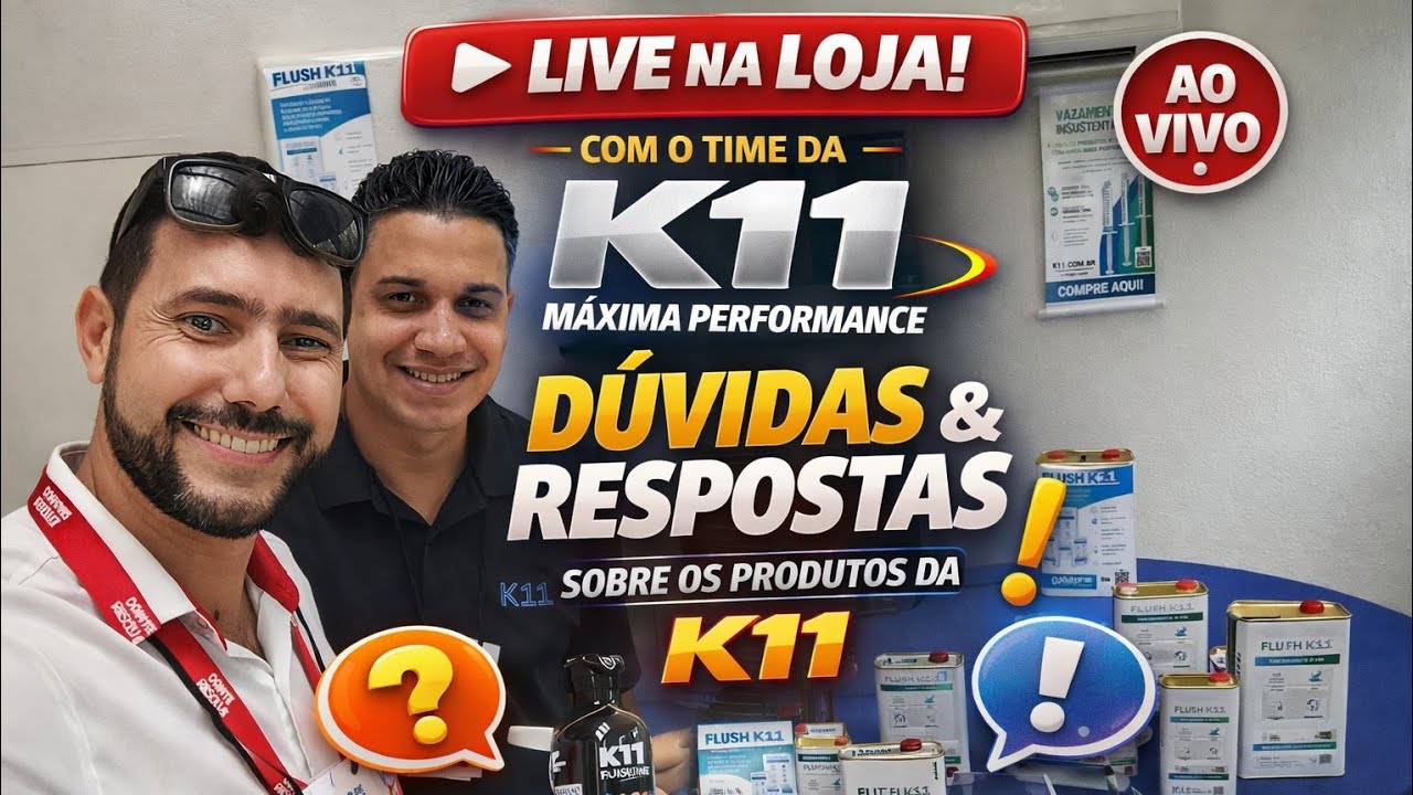 Live na Loja com K11 Máxima Performance com o tema Dúvidas e Respostas