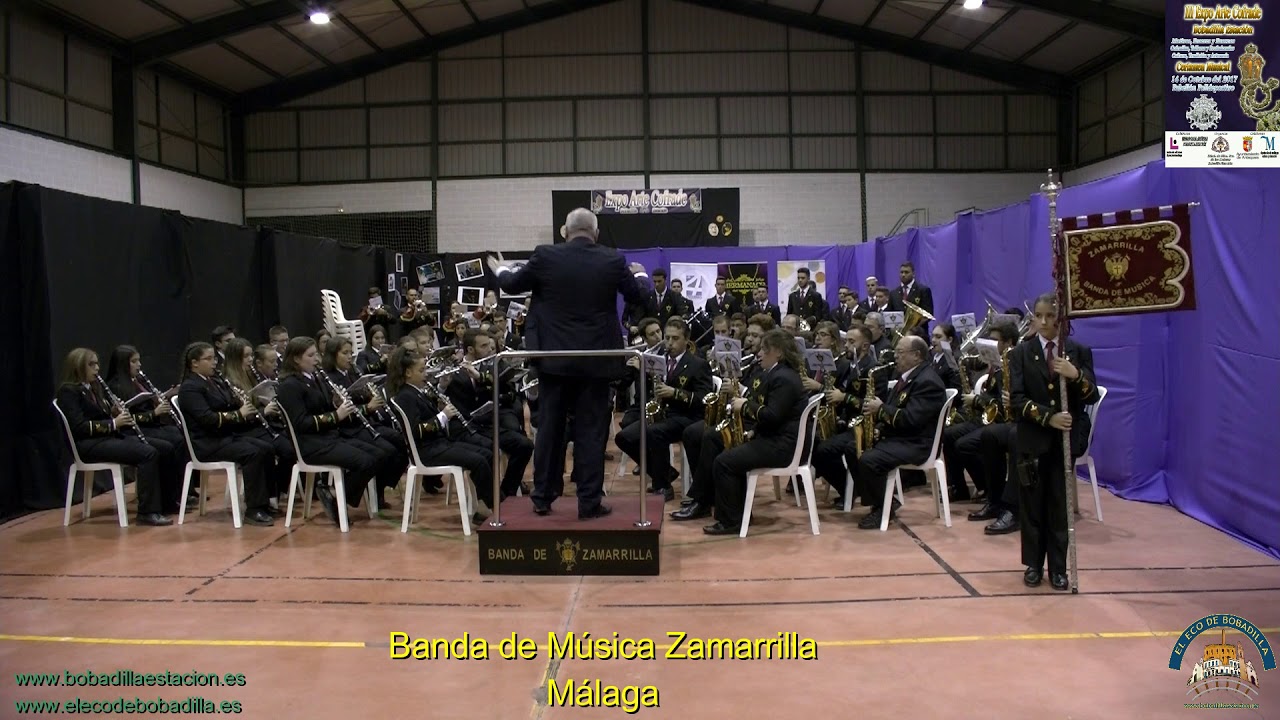 III ExpoArteCofrade Estreno Marcha Dolores y Almas por Banda Zamarrilla 14 10 2017