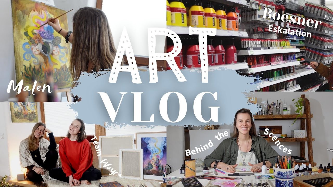 Kunst Vlog: 1 Monat Kreativ-AirBnB, Shopping bei Boesner, neue Filmprojekte & Podcast 💙