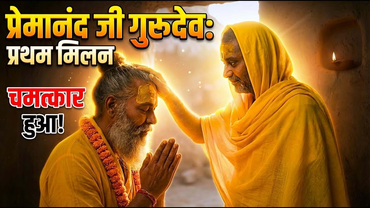 Premanand Ji Meets His Gurudev | प्रेमानंद जी और गुरुदेव का प्रथम मिलन | निज मंत्र दीक्षा कथा #radha