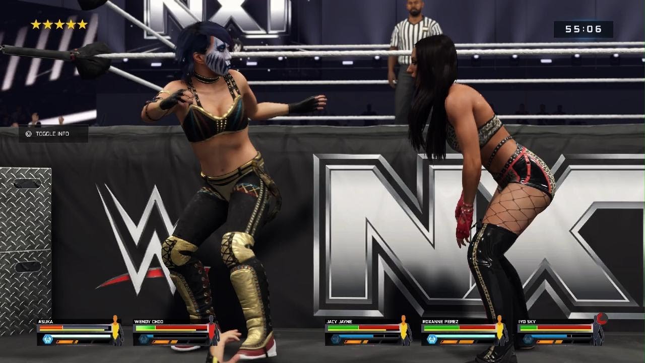 WWE 2K25_5 women elimination match.