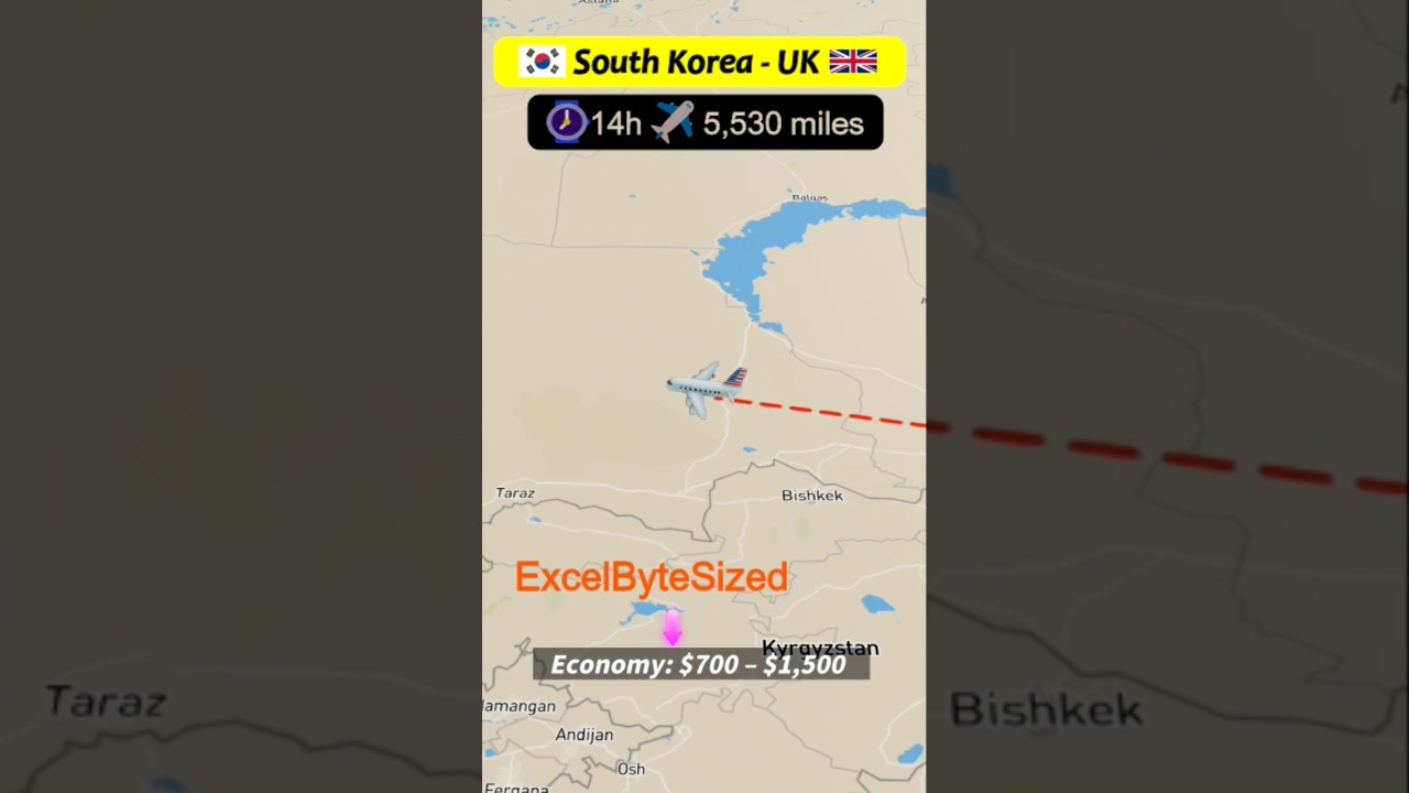 South korea to UK flight ✈️ route explore live 