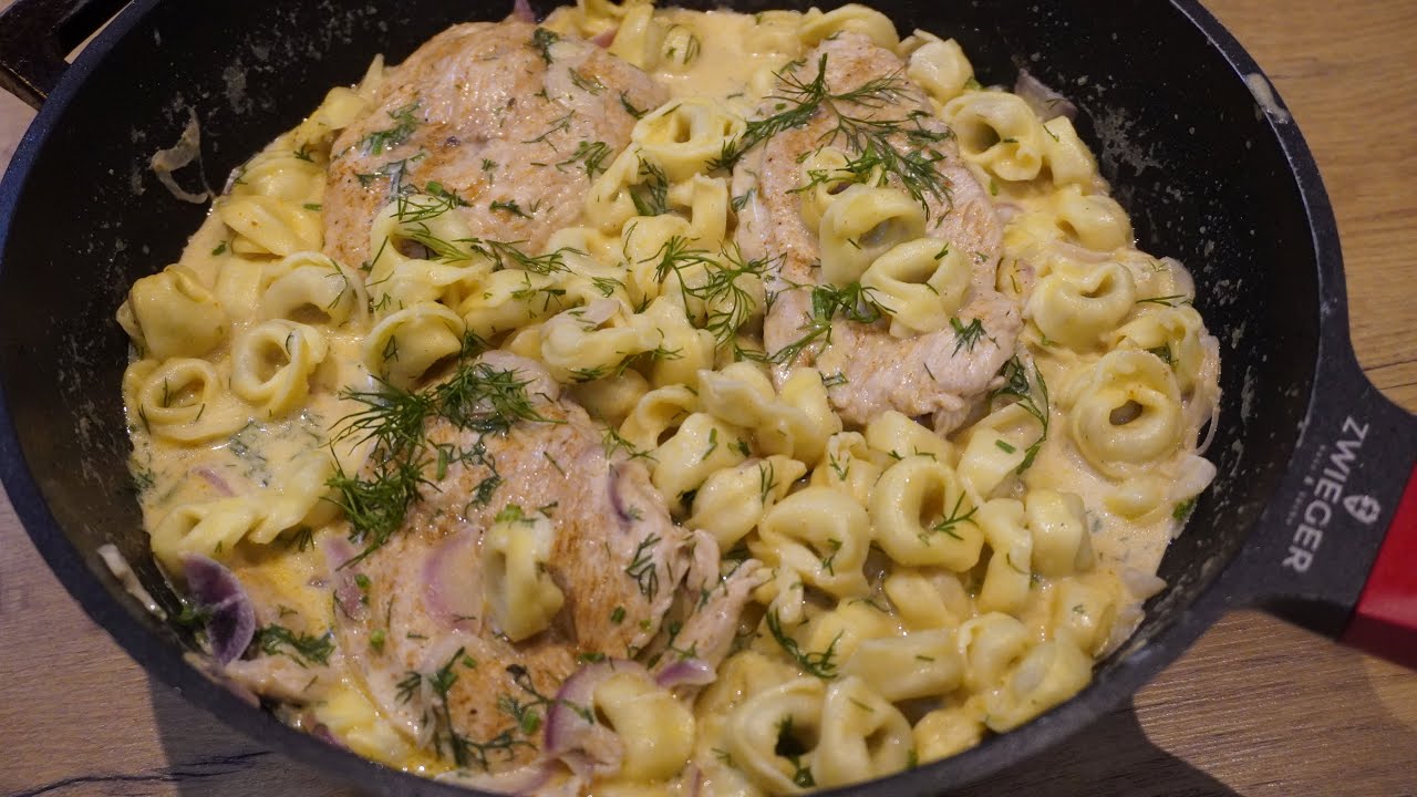 Szybki obiad z tortellini w sosie śmietankowym bez śmietany:) DAMIAN KUCHNIA OD KUCHNI