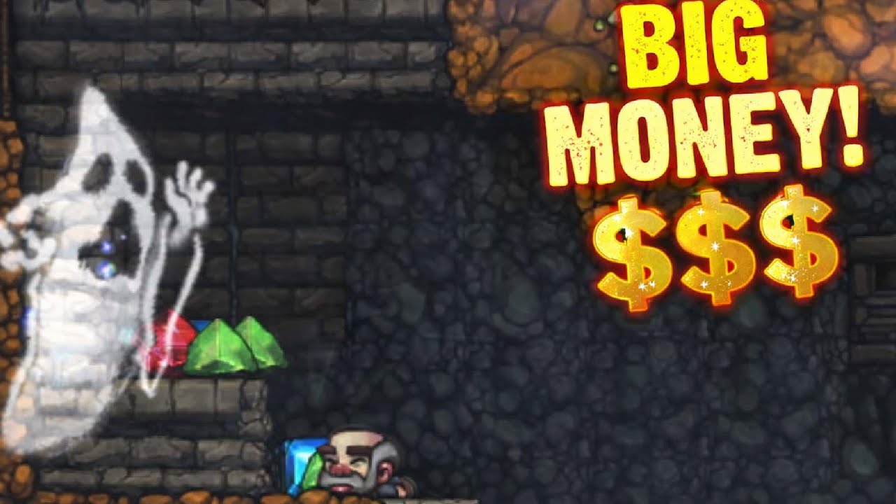 Spelunky HD - ghosting the vaults for Big Money achievement - full run