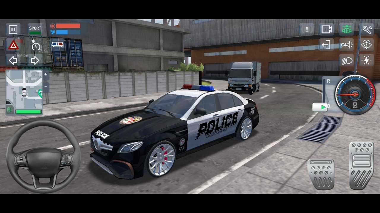 Driving Mercedes Benz Police Car in Police Simulator: Car Patrol | Android Gameplay
