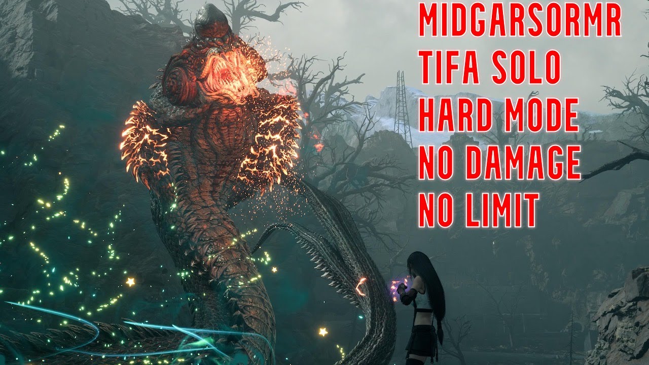 Tifa Solo vs Midgarsormr Hard Mode No Damage No Limit | FINAL FANTASY VII REBIRTH