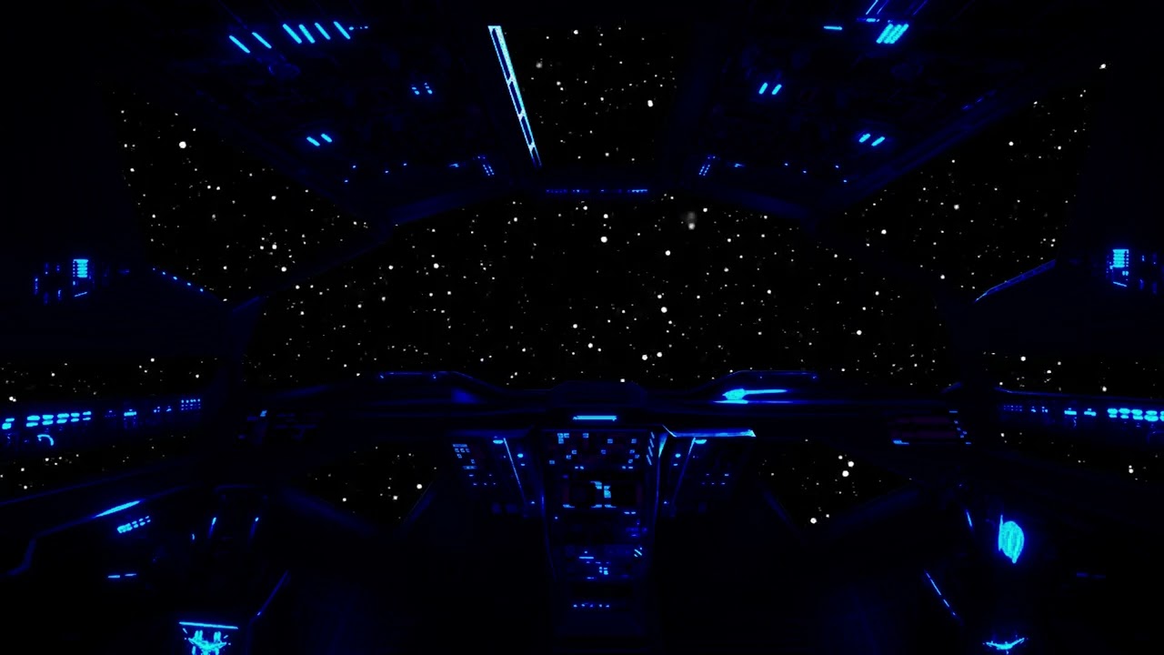 Spaceship Cockpit | Deep Space | Brown Noise ASMR | 24 hours