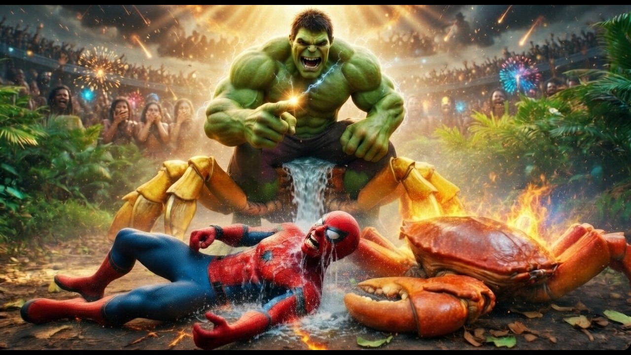 First Spider wiped out Hulk on crab… Then Hulk returned and made him CRY A RIVER OF TEARS! 😭💀