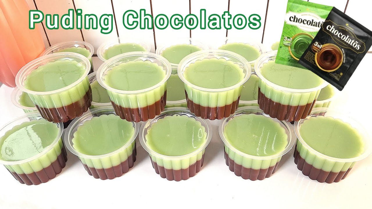 PUDING CHOCOLATOS COKLAT MATCHA | Ide jualan puding cup