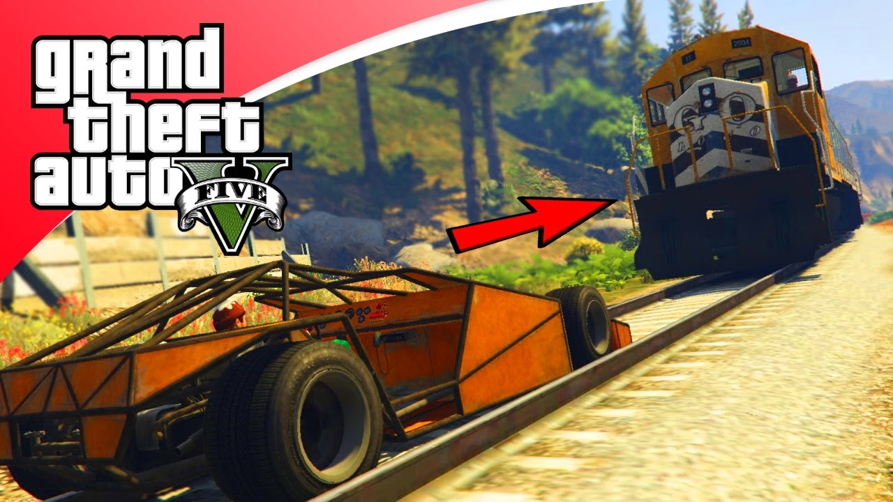 GTA V Freeroam - TREIN STOPPEN MET RAMP BUGGY!? (GTA 5 Online)