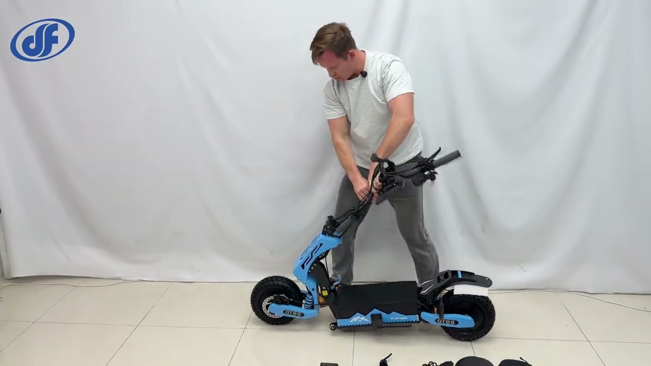 🔧 GT08 Electric Scooter (Blue) Installation Guide | Step-by-Step Assembly Tutorial