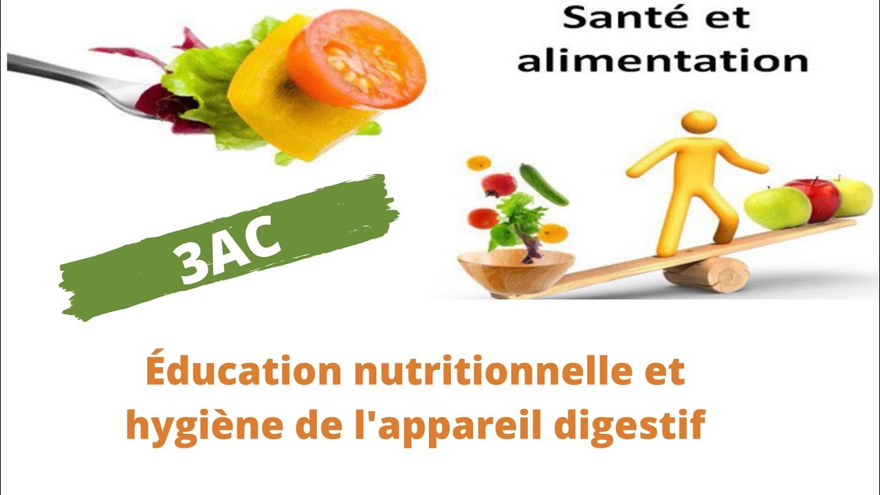 3ème année collège : éducation nutritionnelle et hygiène de l'appareil digestif 🔻 partie 1