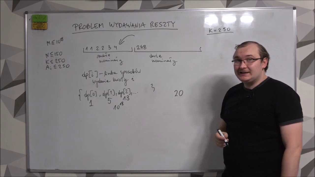 Problem wydawania reszty - omówienie zadania