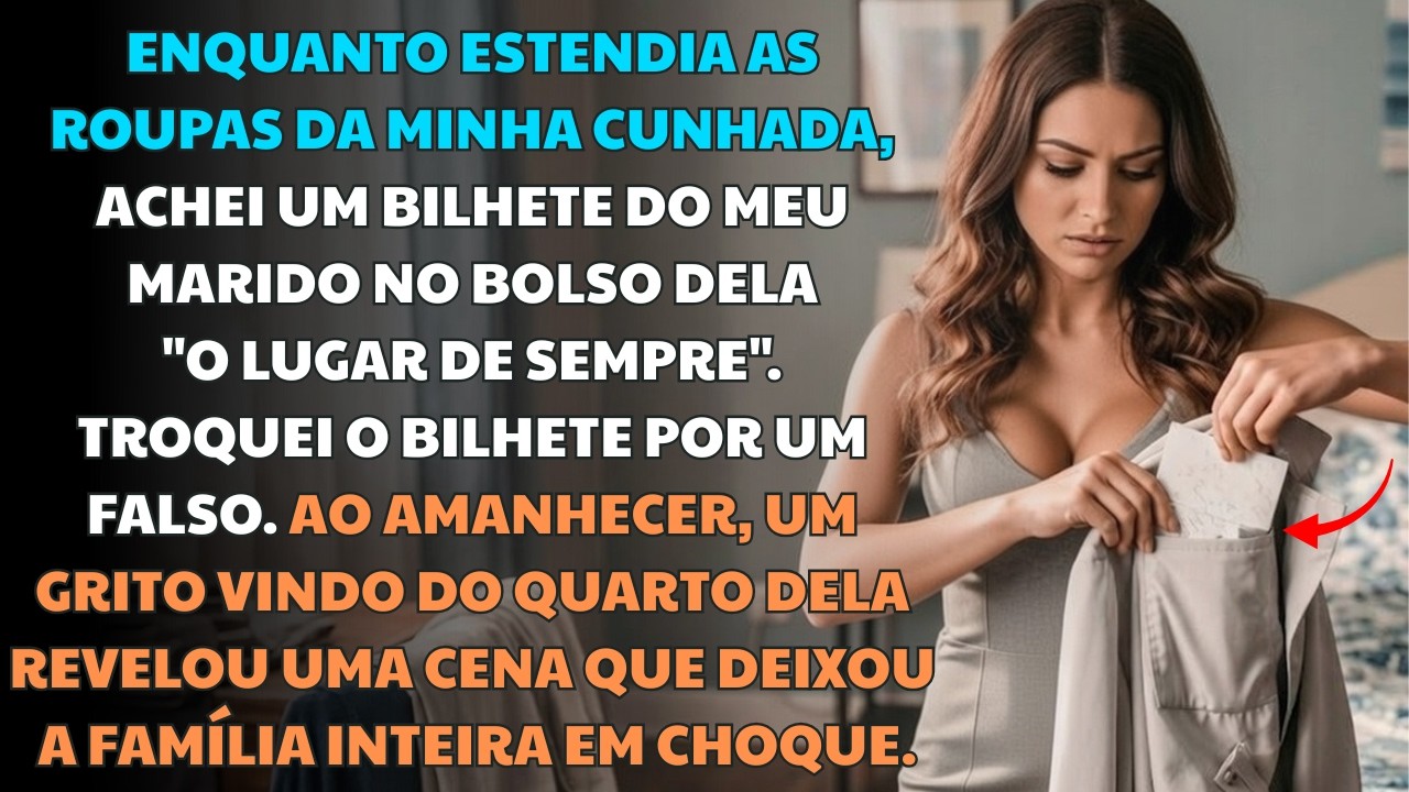 Achei o bilhete do meu marido para a cunhada. Falsifiquei e esperei. O grito dela de manhã chocou...