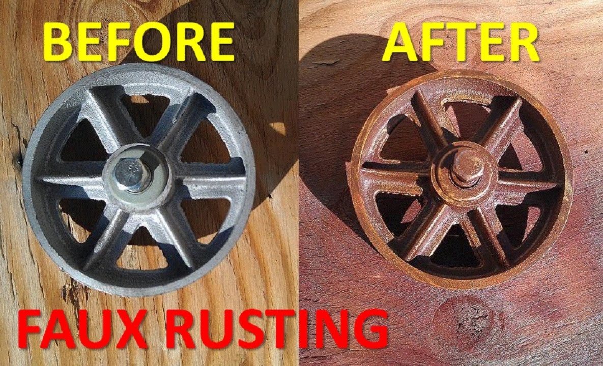 Faux Rust Finish | Rusted Colored Spray Paint Look Onto Your Projects (DIY) Fake Rusted Paint Job