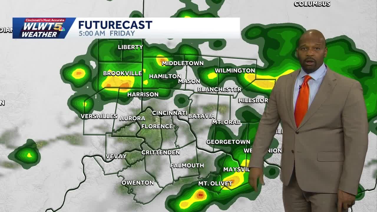 Rain continues overnight into Friday before storm threat this weekend