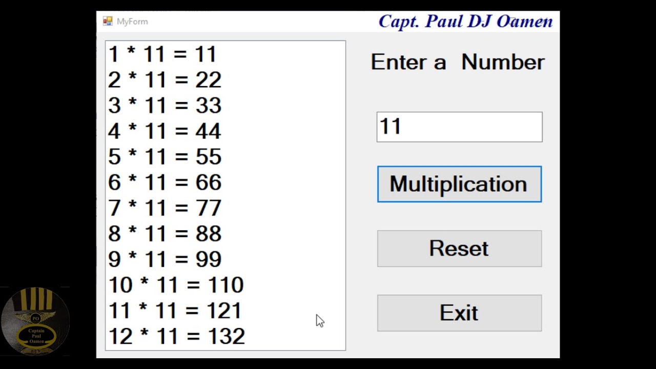 How to Create Multiplication  Times Table in C++. Very Good Tutorial for Beginners.