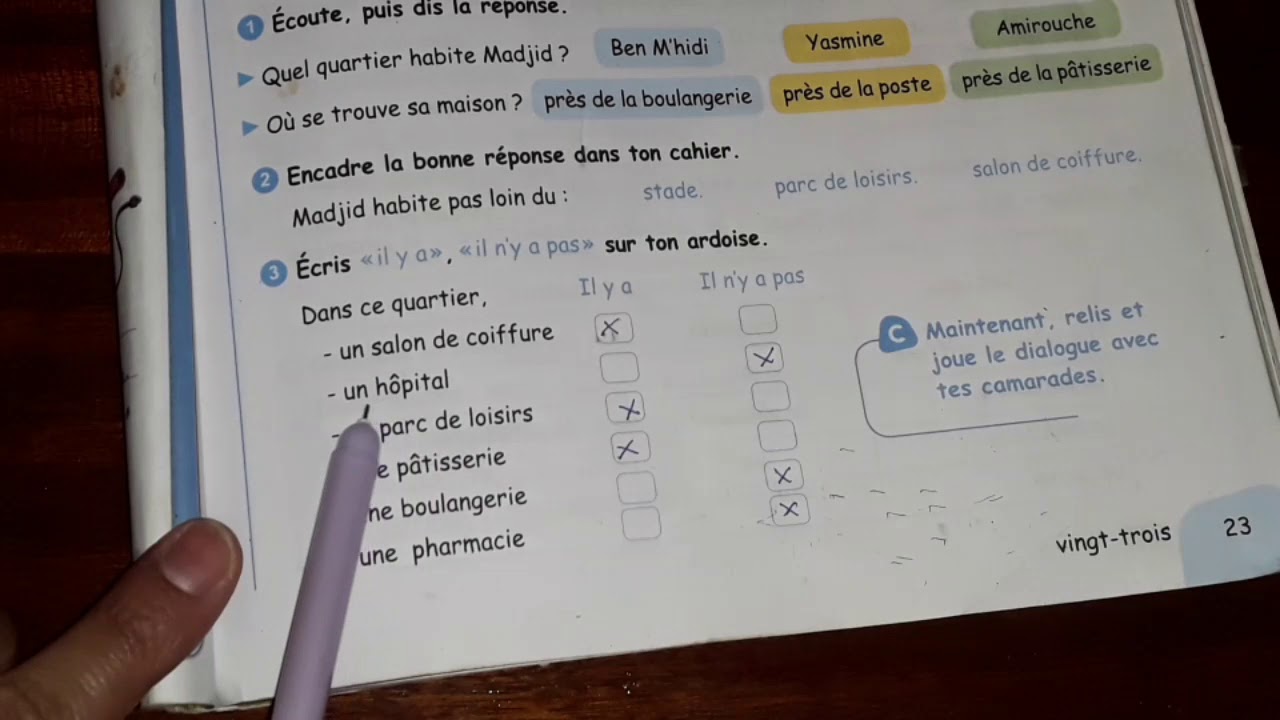 4AP: P1S2 Oral compréhension et oral production : je vais chez Majid
