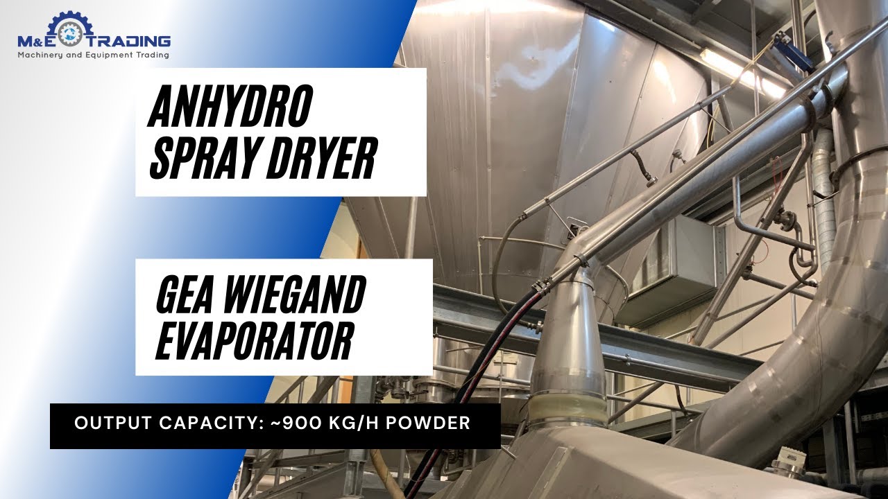 Anhydro Spray Dryer with GEA Wiegand Evaporator, up to 900 kg/h output
