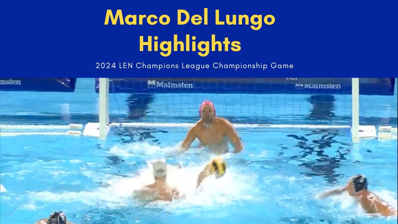 Marco Del Lungo Water Polo Goalie Highlights from 2024 LEN Championship Game