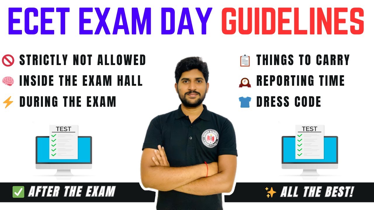 Ecet exam day guidelines | ecet exam instructions | ap ecet exam | tg ecet exam instructions
