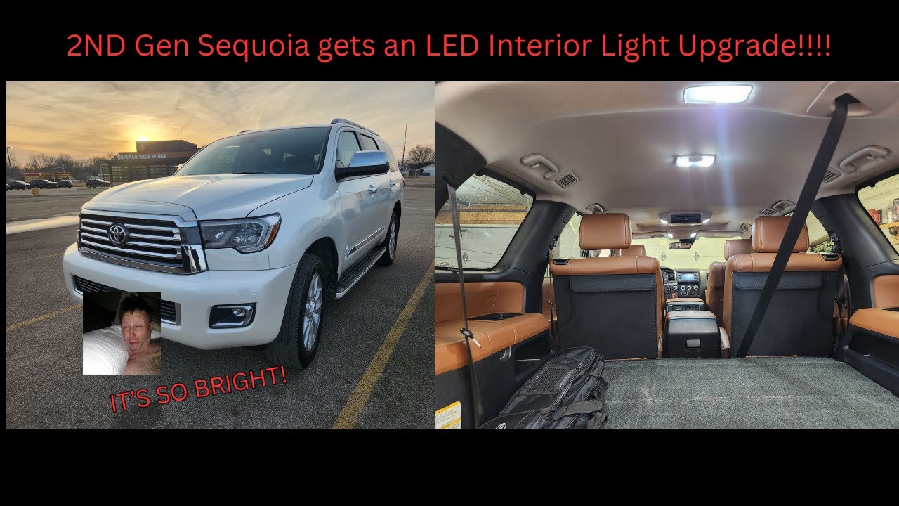 Wife's 2nd Gen Toyota Sequoia Gets an LED Interior light upgrade!