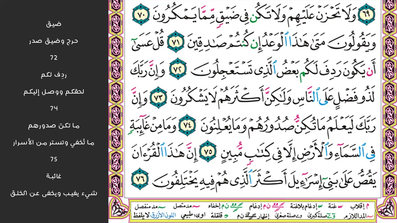 7#. الصفحة 383 - أمن يبدأ الخلق ثم يعيده ومن يرزقكم - مكررة 10 مرات