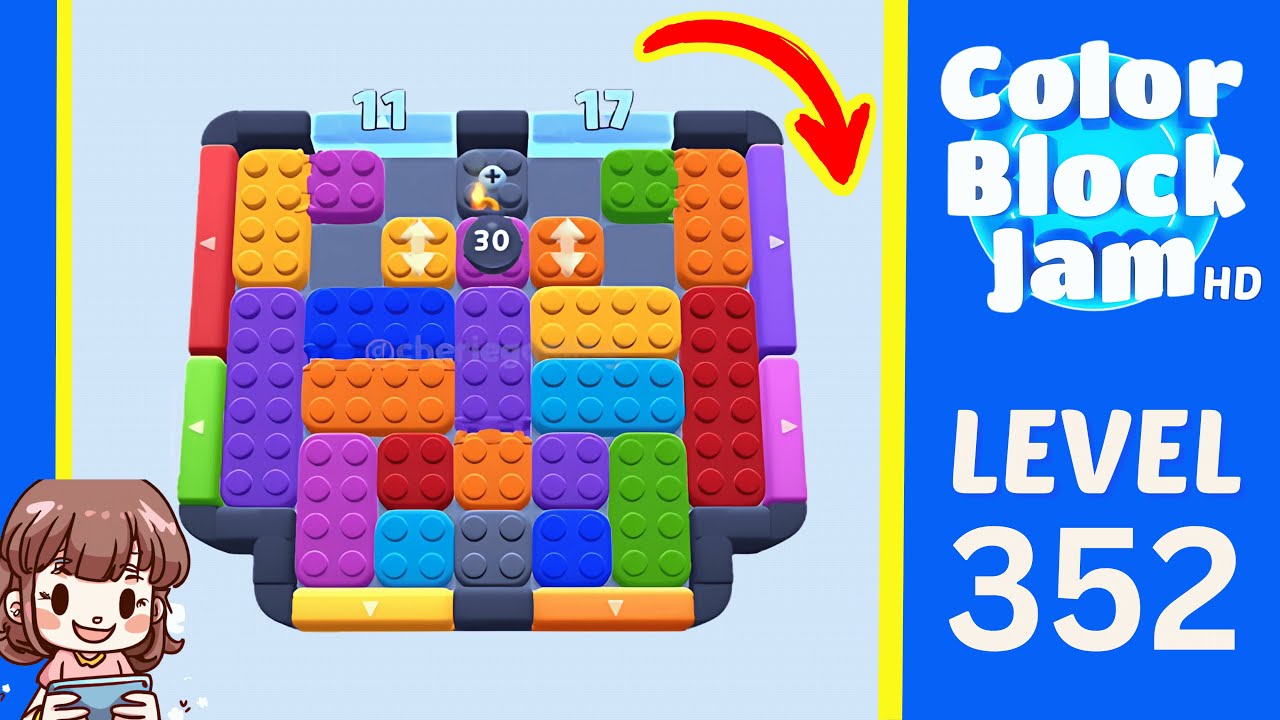 Color Block Jam Level 352 Solution Walkthrough