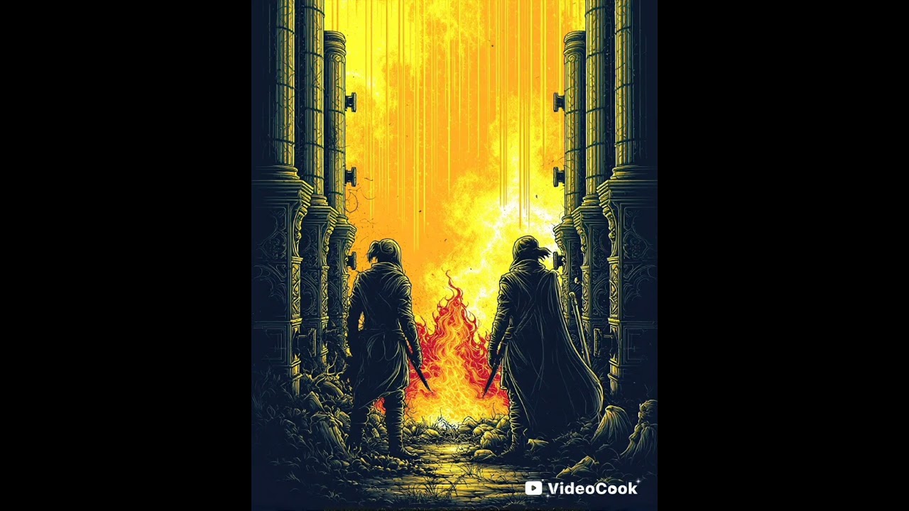 Watching the flames burn in silence