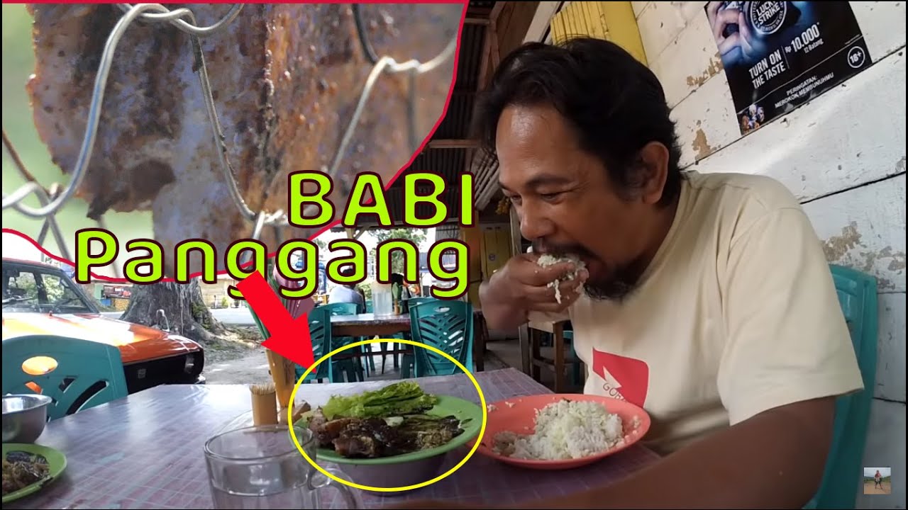 Makan babi Panggang Paling Enak Pedasnya bikin ngiler SUER!!!!! - Indonesian street food