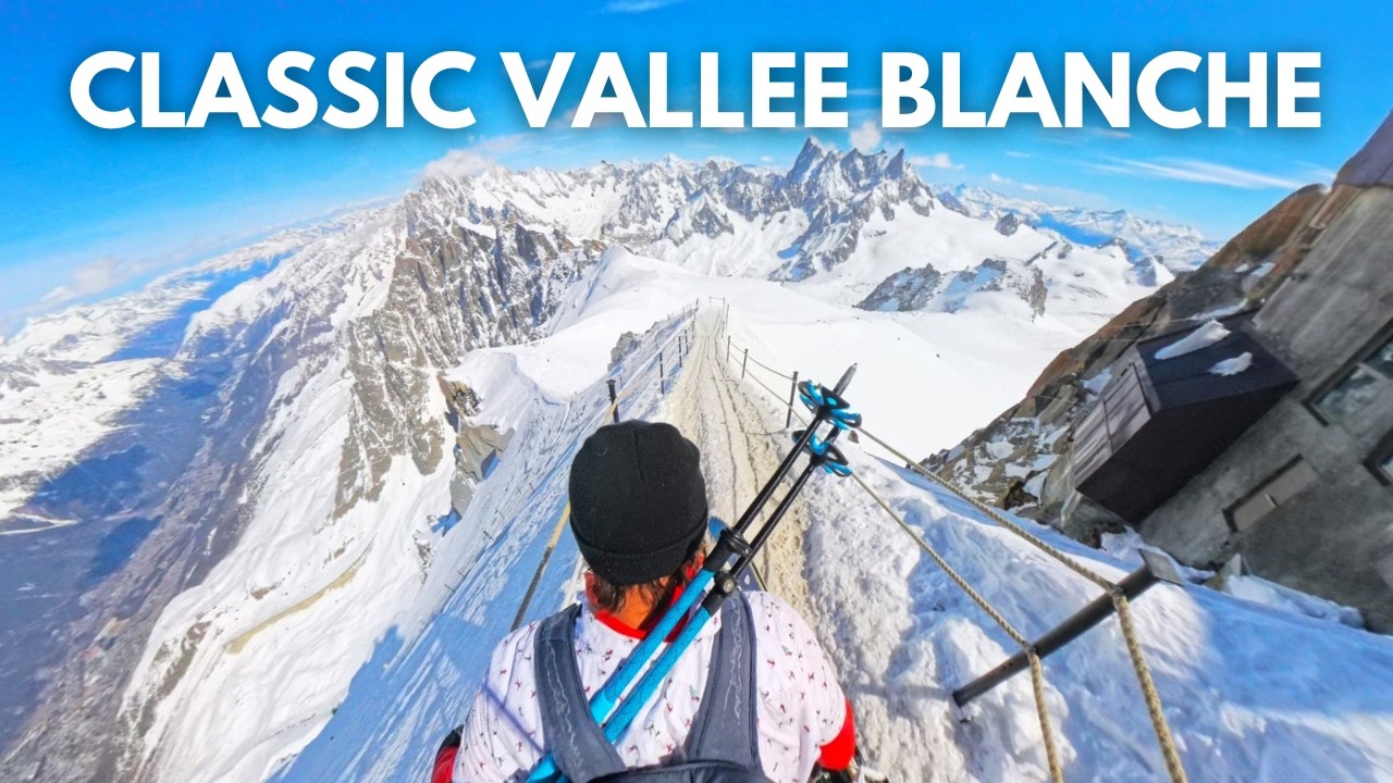 Skiing the CLASSIC Vallee Blanche - CHAMONIX | Top to bottom filmed in real time Non-stop!