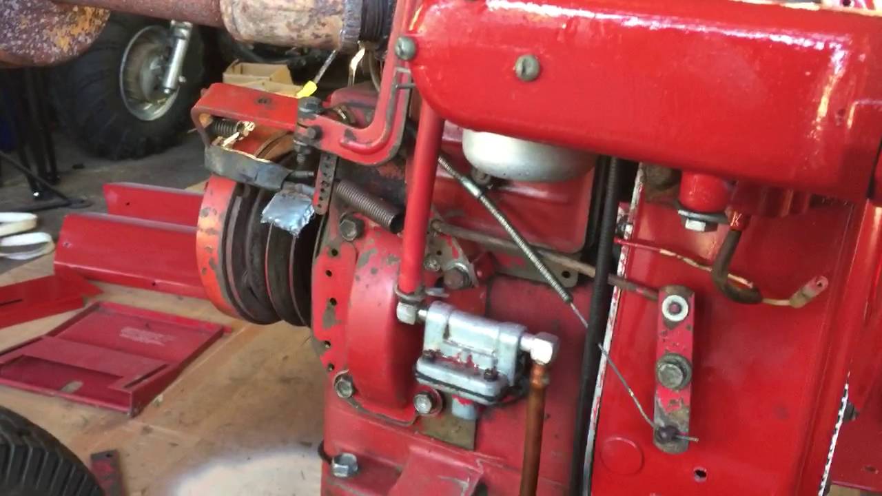 Wheel horse GT14 choke cable routing.