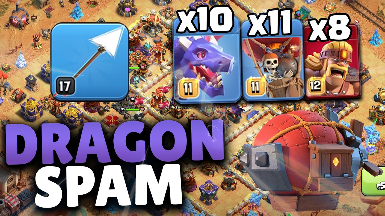 Dragon Spam Attack Strategy TH16 | Legend League Attacks #1 | Clash of Clans