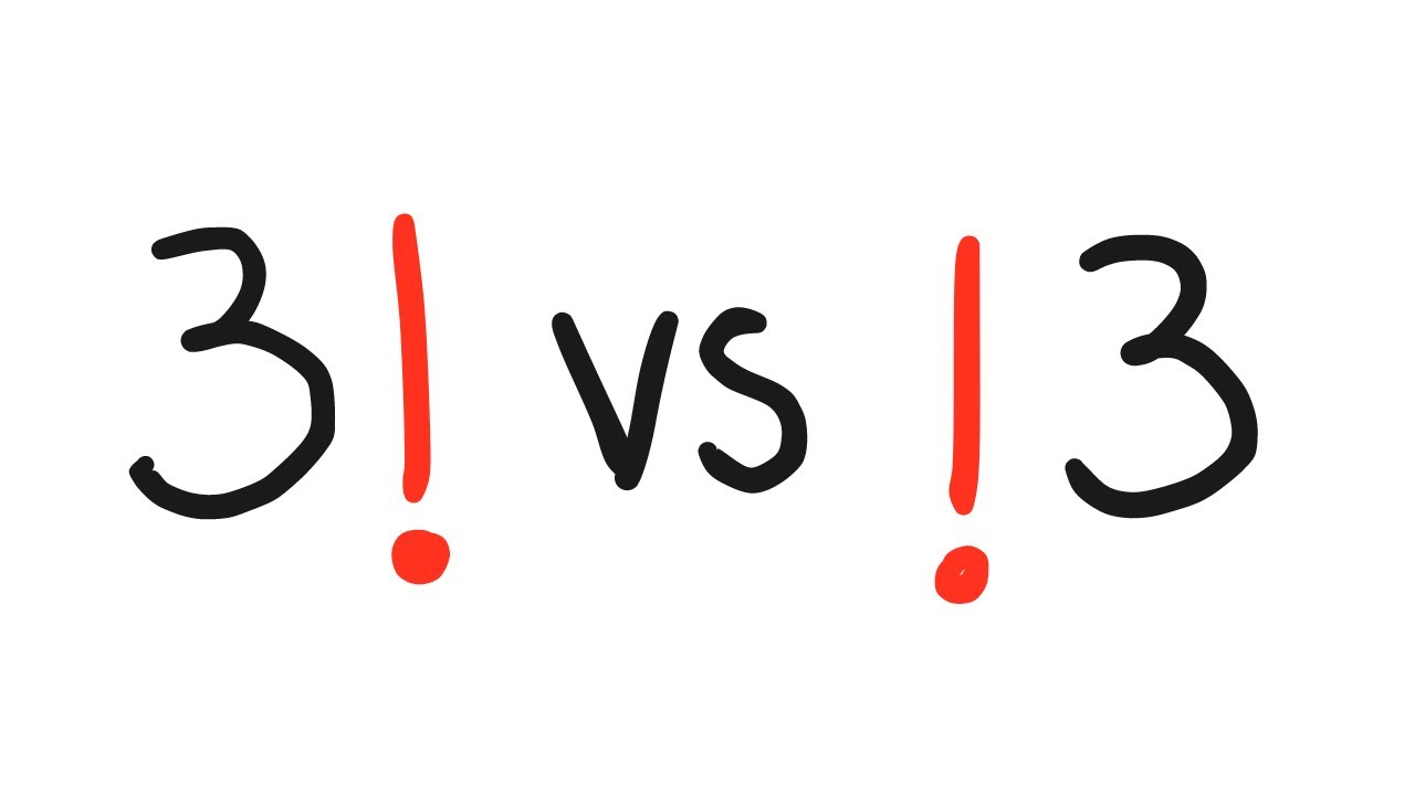 🔥 MATEMÁTICA | QUAL O MAIOR: 3! OU !3? (FATORIAL VS SUBFATORIAL)