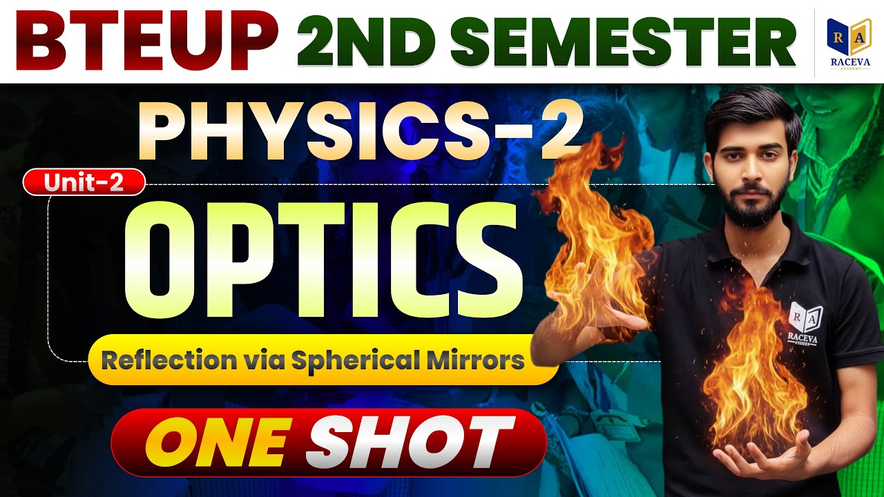📘 Physics-2 | Optics Unit-2 | Reflection by Spherical Mirrors | ONE SHOT 💯| BTEUP 2nd Semester🔥