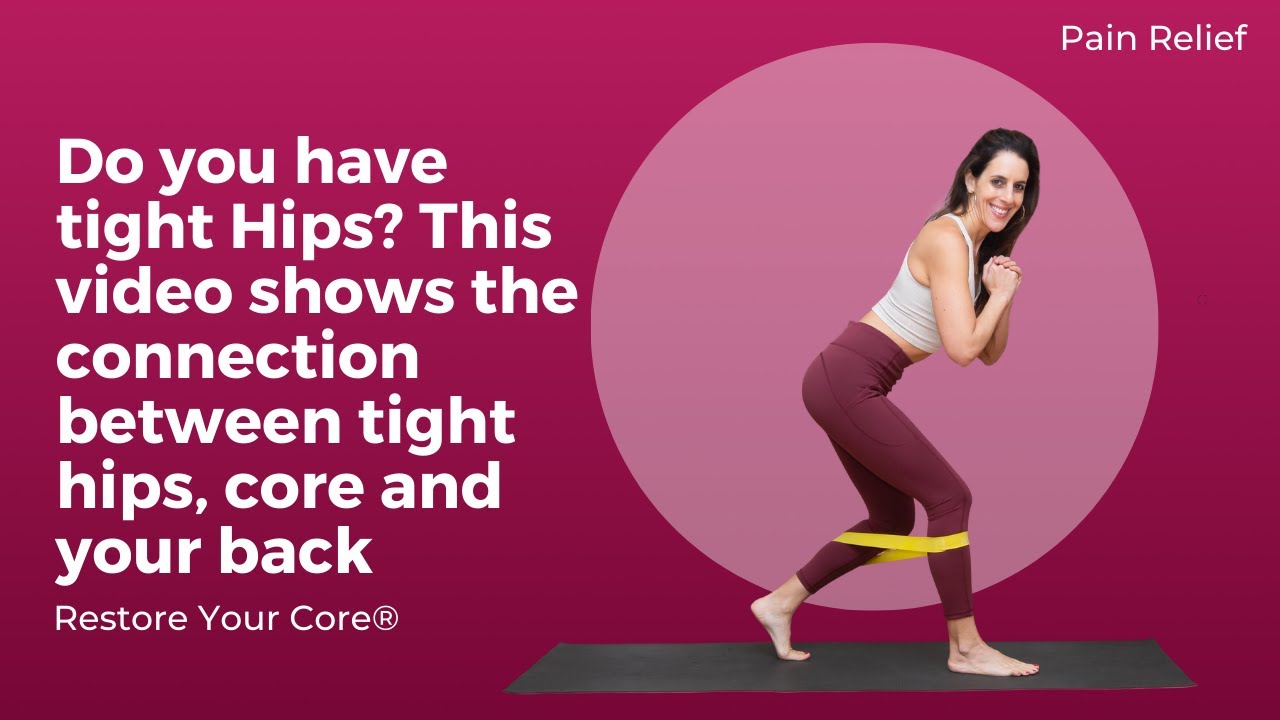 Do you have tight Hips?  This videos shows the connection between tight hips, core and your back