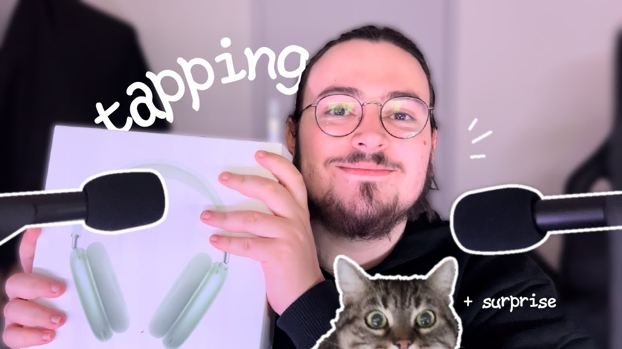ASMR FR | Unboxing Airpods Max - Tapping, Whispering (+ gro cha)