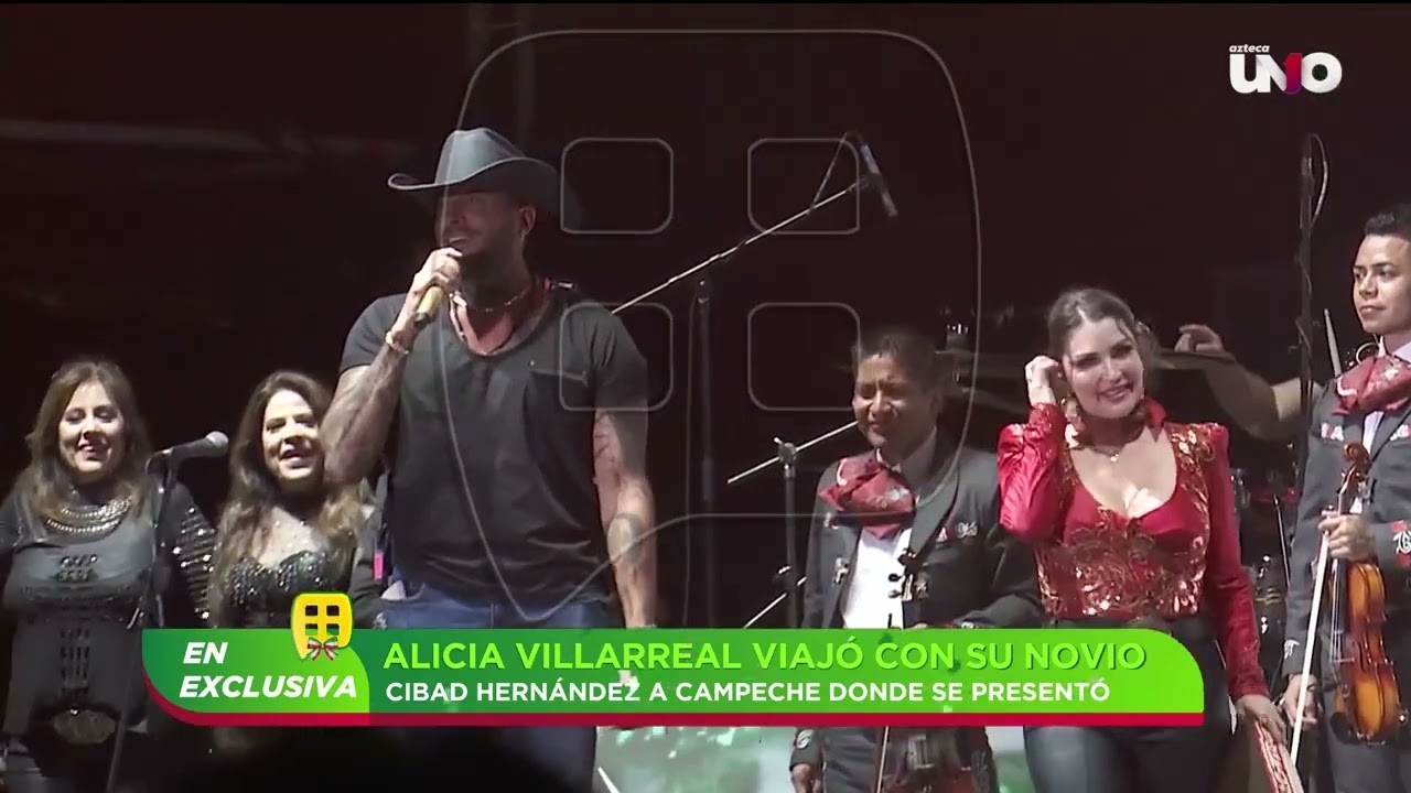 #AliciaVillarreal viajó con su novio Cibad Hernández a Campeche.