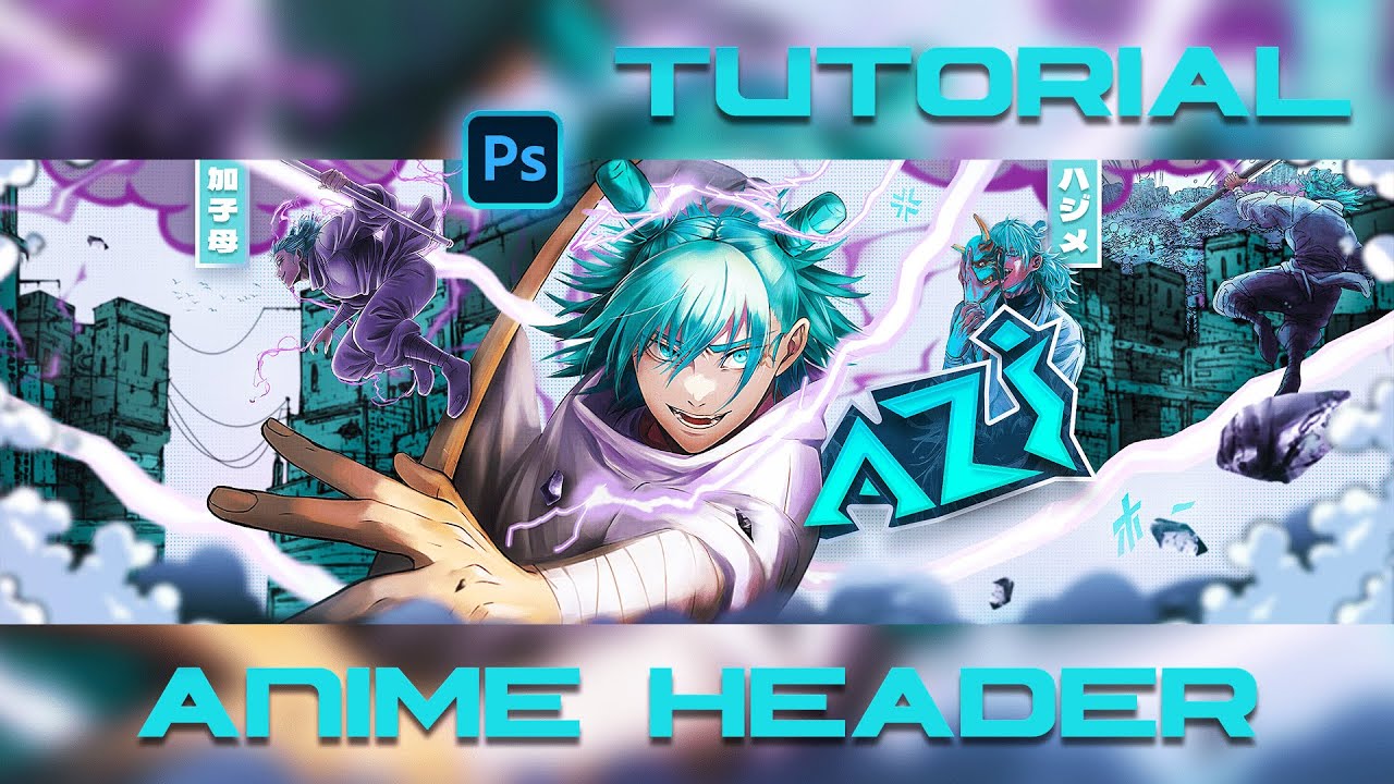 Anime Header Tutorial How To Make This Clean Anime Header in Photoshop in 2023 | FREE PSD