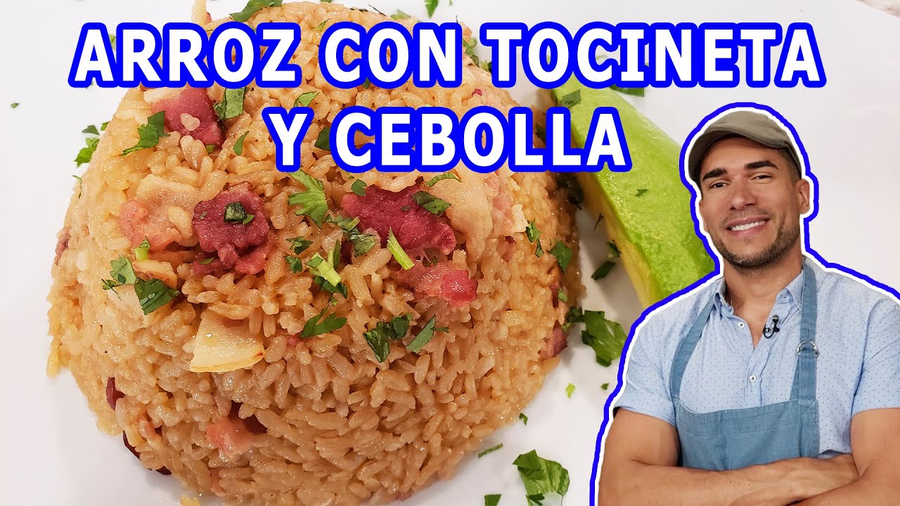 Arroz con Tocineta y Cebolla 👉🏼 Receta Boricua