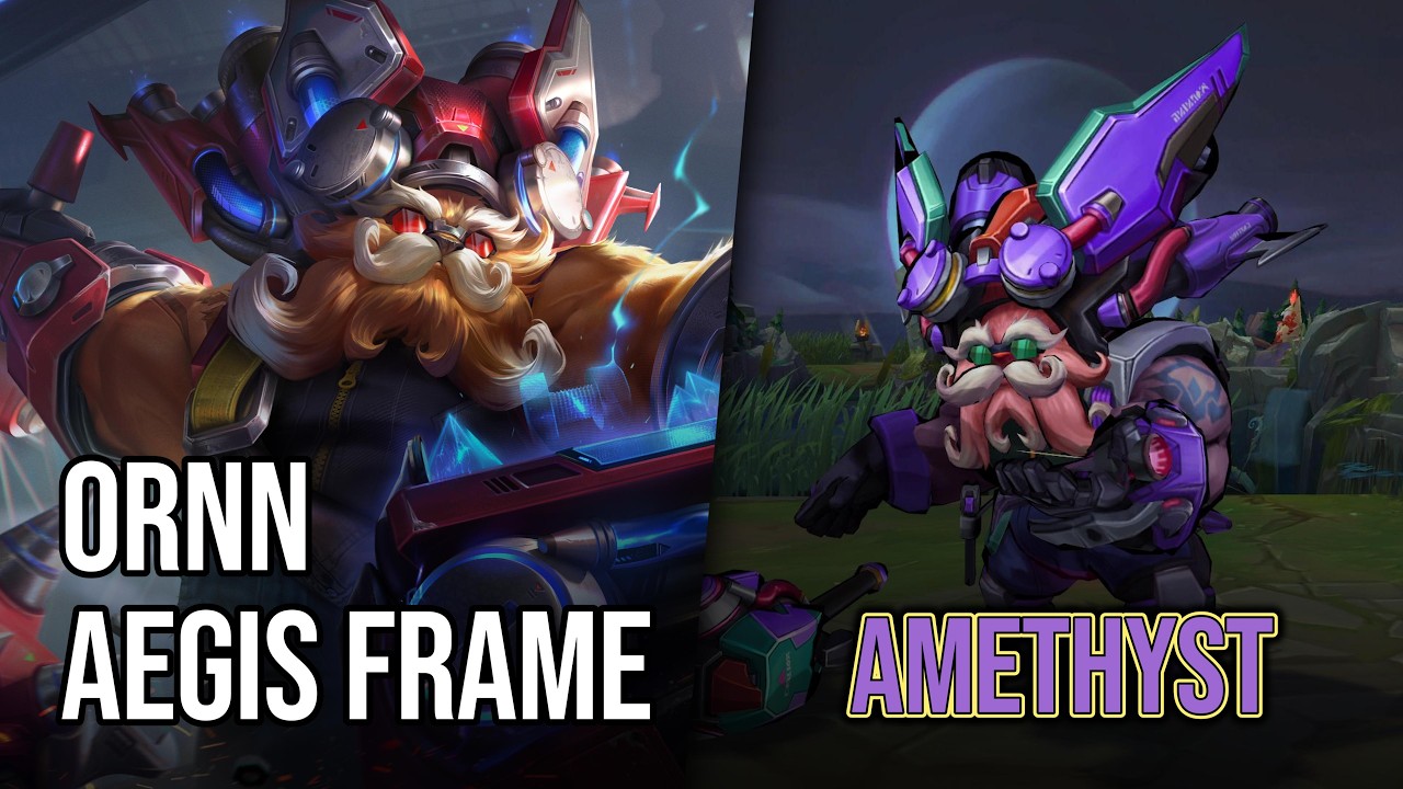 Aegis Frame Ornn Skin - Amethyst | League of Legends | Chromas Skin