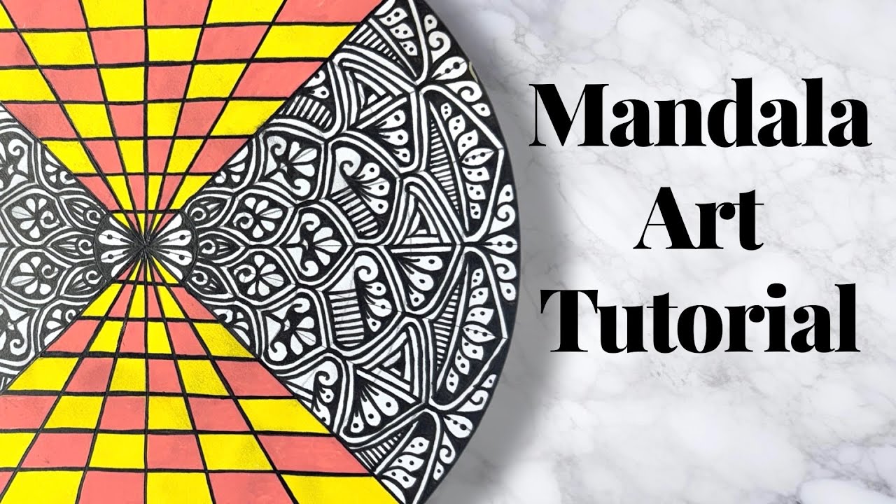 Easy Mandala Drawing For Beginners | How To Draw Mandala Art | Step-by-Step Mandala Tutorial #video 