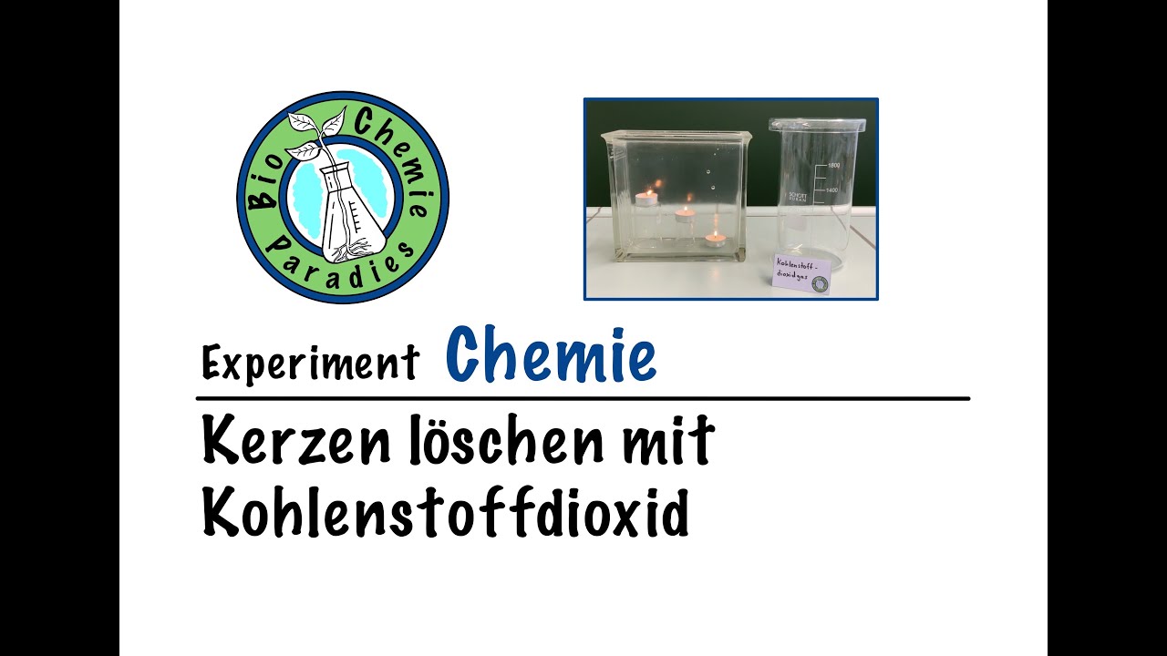 Experiment Chemie &ndash; Kerzen l&ouml;schen mit Kohlenstoffdioxid