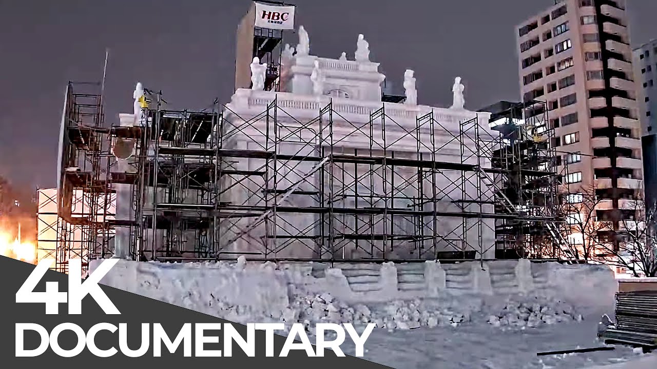 Megastructures out of 300 Tons Snow | Giant Pop-Up Constructions - Japan | Free Documentary