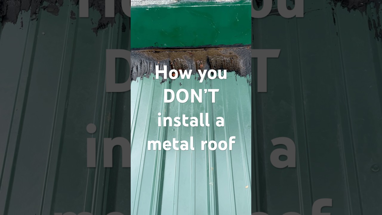 Don&rsquo;t do it like this. #diy #home #tipsandtricks #roofing #metalroofing #diyer #roofers #roofingpro