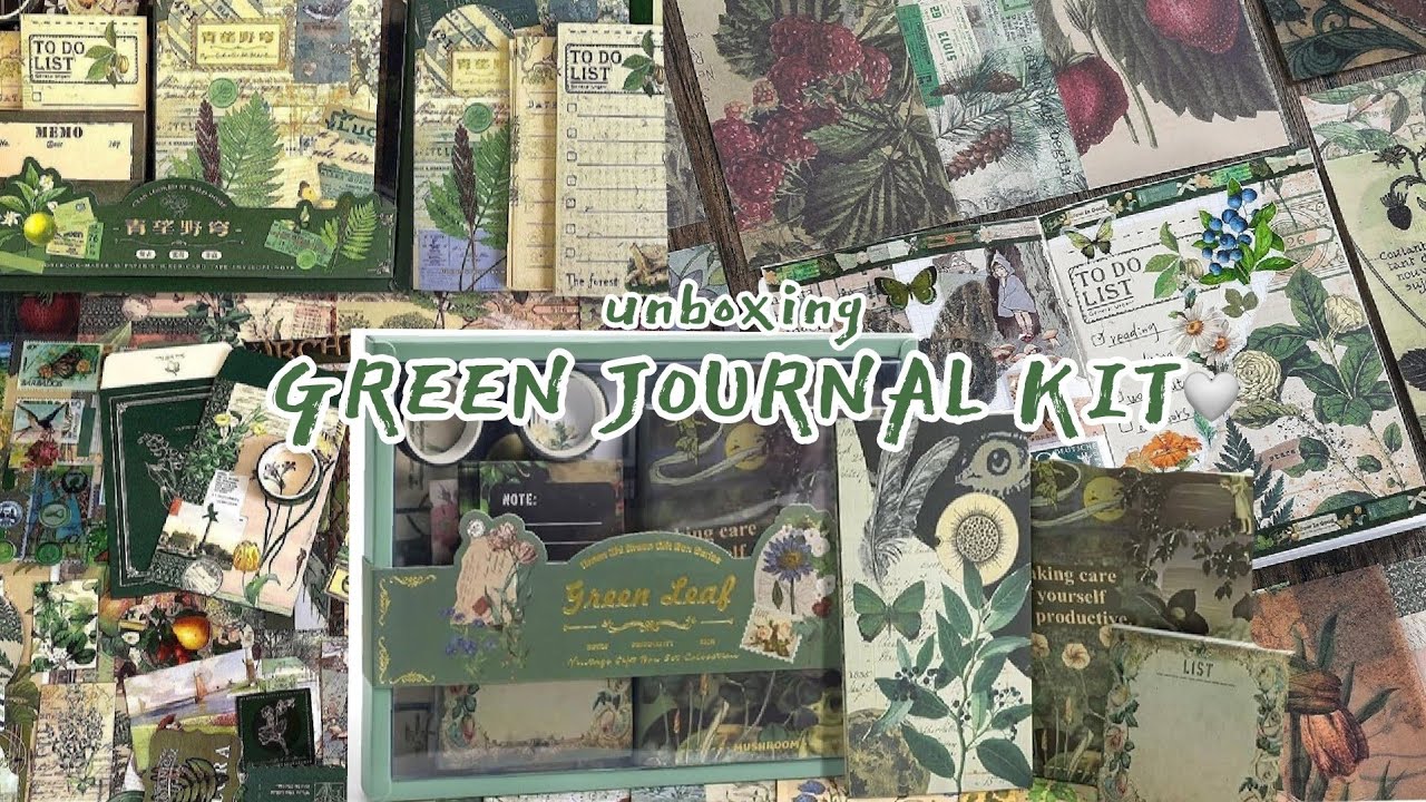 GREEN JOURNAL KIT UNBOXING 🎀✨|its maaj