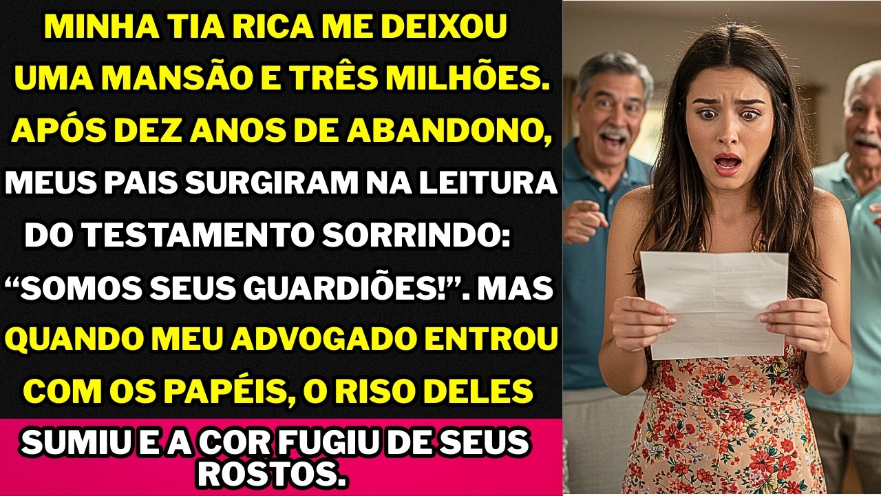 Minha tia RICA me deixou toda a FORTUNA dez anos após me abandonarem, meus pais bateram à porta.