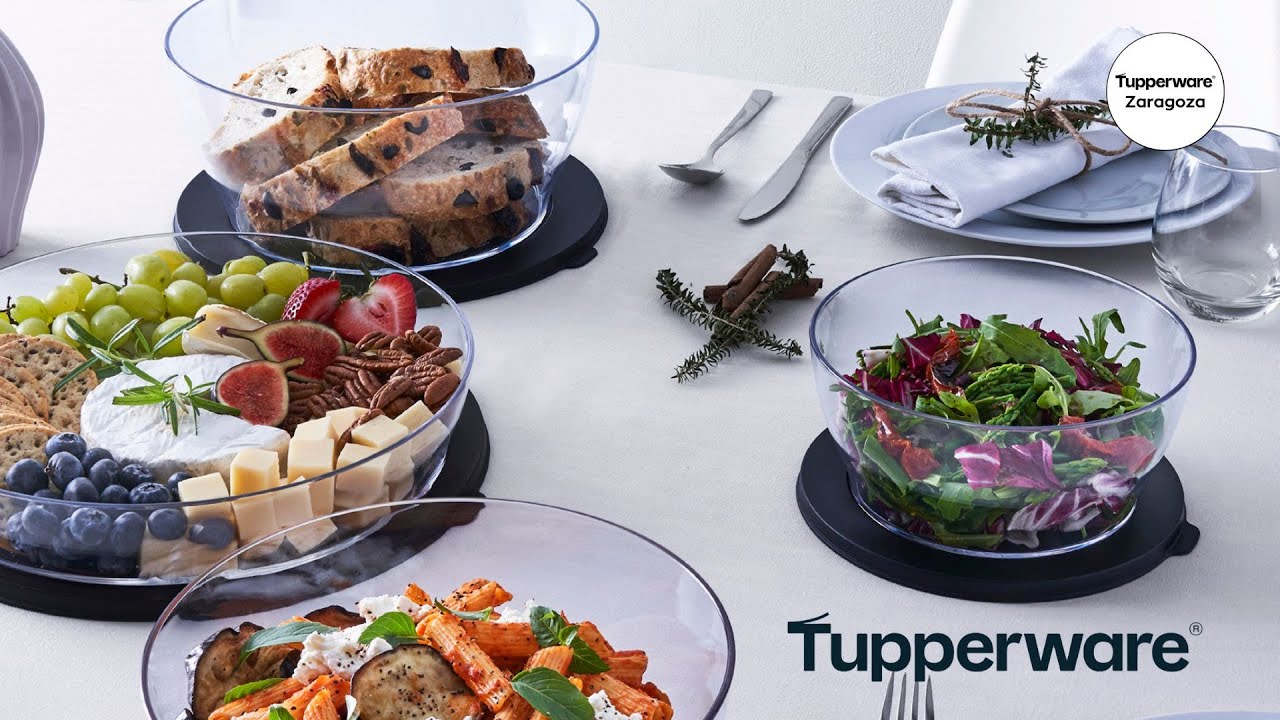 Boles y plato cristalino Tupperware