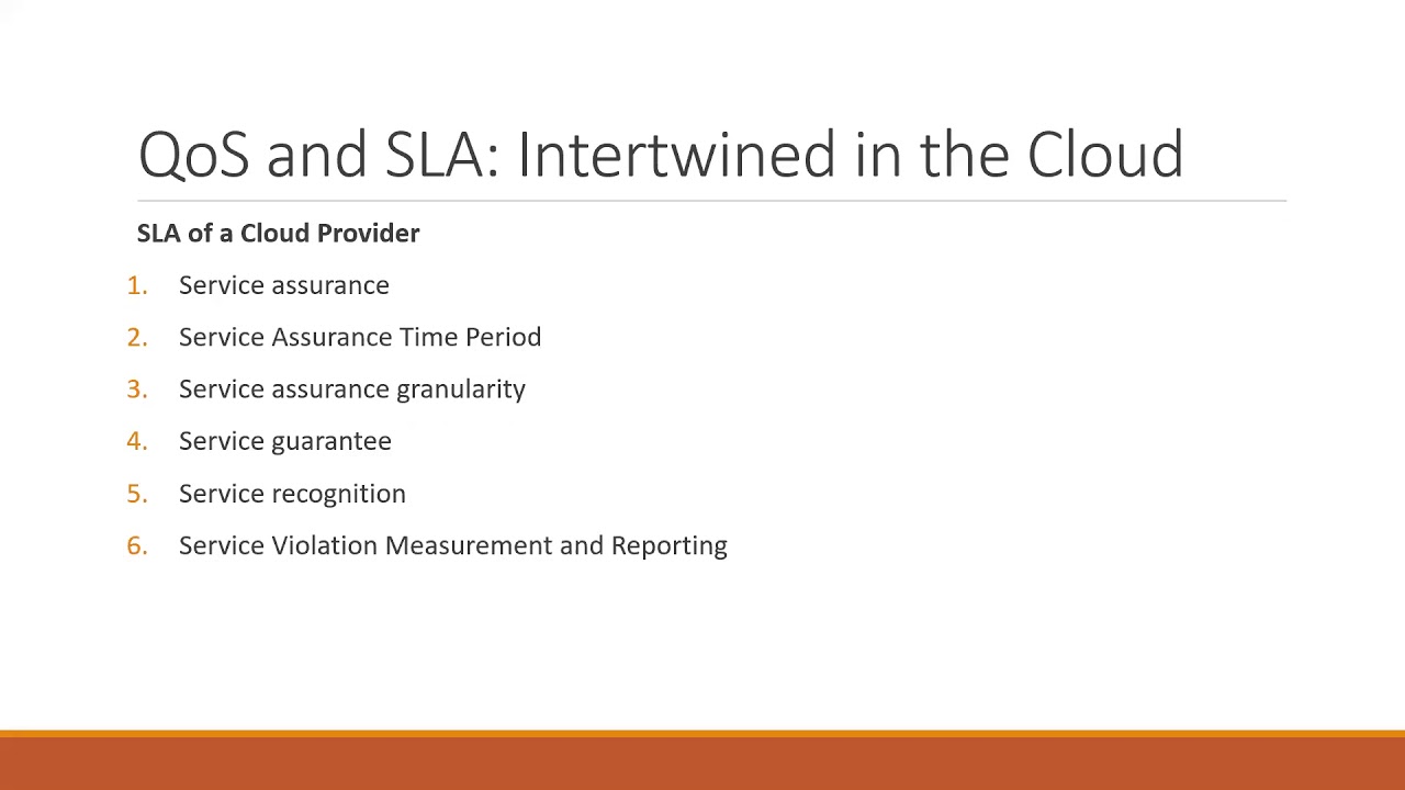 Quality of Service and Service Level Agreements for Cloud Environments