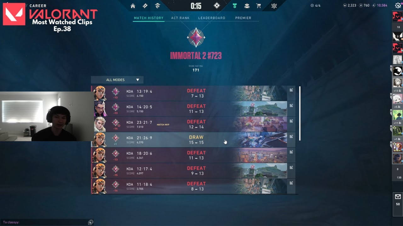 Sinatraa Shows Off His 15 Game Losing Streak! Most Watched Valorant Clips Of The Day Ep.38